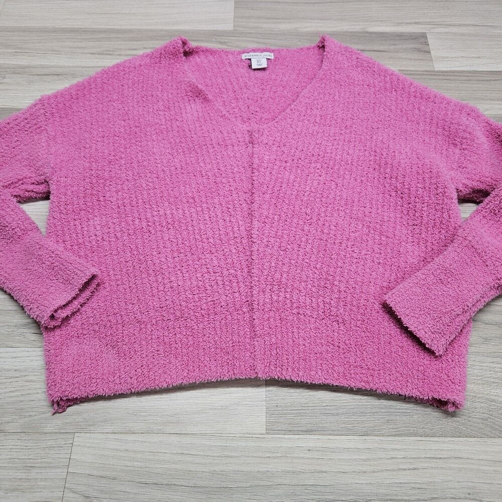 SINCERELY JULES Womens Pink Fuzzy Cozy Yarn Pullover Sweater Size Small - Picture 2 of 7
